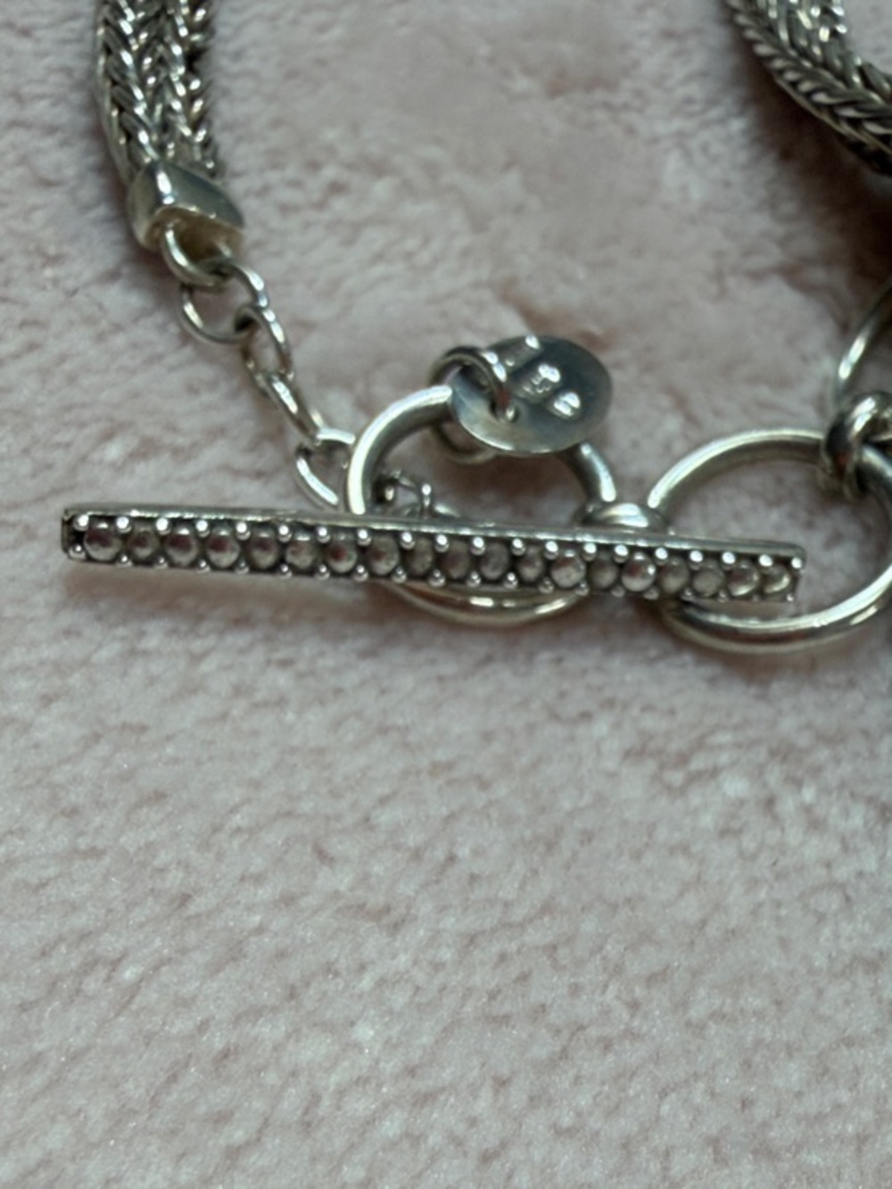 LORI BONN Sterling Silver Mother-of-Pearl Oval Pendant Double Strand Necklace - Picture 3 of 15